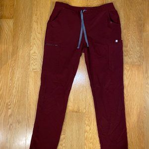 Womens Figs - Yola Skinny Scrub Pants- Burgundy